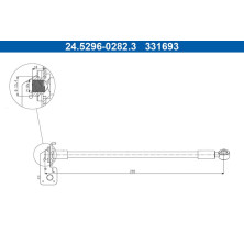 ATE Bremsschlauch | 24.5296-0282.3