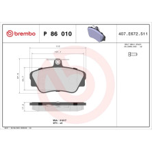 BREMBO Bremsklötze VA | VOLVO 440/460/480 86 | P 86 010