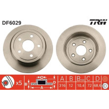 99 482 004 Bremsscheibe HA | JEEP Wrangler 06 | DF6029