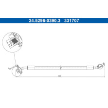 ATE Bremsschlauch | 24.5296-0390.3