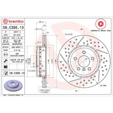 11 482 101 Brembo Premium HA zweiteilig | BMW 3, 4 11 | 09.C395.13