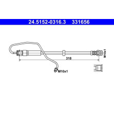 Bremsschlauch | 24.5152-0316.3