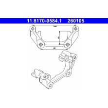 Halter, Bremssattel 11.8170-0584.1