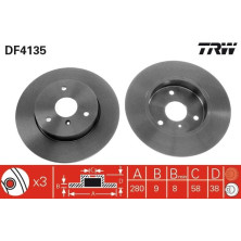 Bremsscheibe Smart P. Fortwo 07 | DF4135
