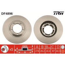 80 481 027 Bremsscheibe VA | HYUNDAI H-1,Starex 01 | DF4896