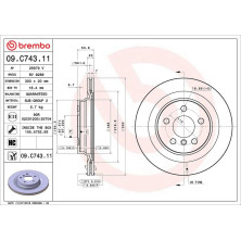 Bremsscheibe HA | BMW 2, X1, X2 13 | 09.C743.11