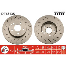 Bremsscheibe Db P. W204 07 | DF4813S