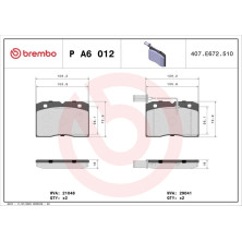 BREMBO Bremsklötze VA | IVECO Daily 91 | P A6 012