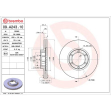 Bremsscheibe VA | MITSUBISHI Pajero 82-91 | 09.A243.10