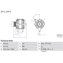 Lichtmaschine | HYUNDAI | 0 986 083 520