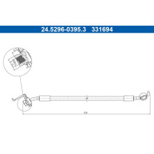 ATE Bremsschlauch | 24.5296-0395.3