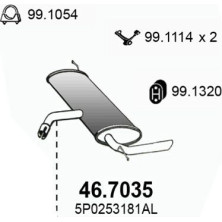 Endschalldämpfer | SEAT Altea,Leon 1.9 Tdi 05 | 46.7035