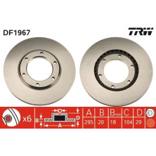 Bremsscheibe Nissan P. Patrol 2.8-4.2 79-97 | DF1967