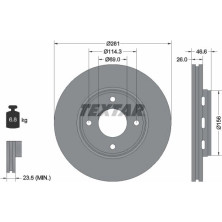 Bremsscheibe Mitsubishi P. Colt 05- 1.5 | 92204400