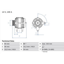 Lichtmaschine | OPEL,ALFA | 0 986 047 270