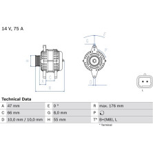 Lichtmaschine | RENAULT,OPEL | 0 986 042 191