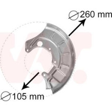 VAN WEZEL Spritzblech, Bremsscheibe | 5812371
