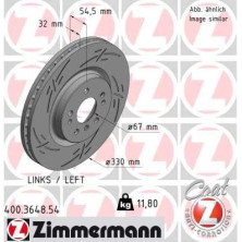 ZIMMERMANN Bremsscheibe 400.3648.54 BLACK Z