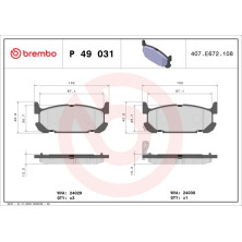 BREMBO Bremsklötze HA | MAZDA MX-5 98-05 | P 49 031