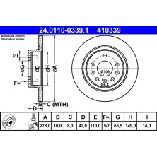 Bremsscheibe | 24.0110-0339.1