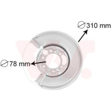 VAN WEZEL Spritzblech, Bremsscheibe | 3075373