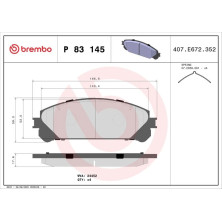 BREMBO Bremsklötze VA | LEXUS RX 09 | P 83 145