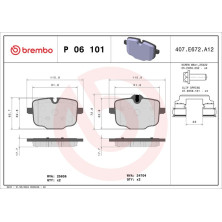 BREMBO Bremsklötze HA | BMW 5, 7 14 | P 06 101