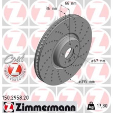 ZIMMERMANN Bremsscheibe 150.2958.20 Coat Z