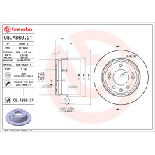 Bremsscheibe HA | HYUNDAI | 08.A869.21