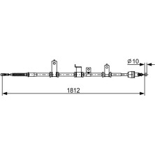 Handbremsseil re | HYUNDAI | 1987482615