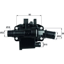 Gehäusethermostat | CITROEN,FORD,MAZ,PEUG 1,4/1,6HDI | TH 42 83