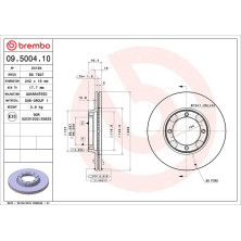 84 481 011 Bremsscheibe VA | HYUNDAI Pony,Accent 88 | 09.5004.10