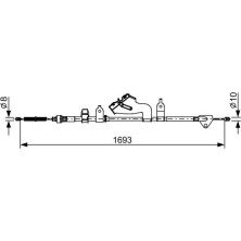 Handbremsseil re | TOYOTA | 1987482657