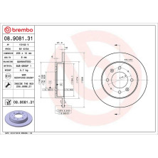 Bremsscheibe HA | KIA Cerato 04-09 | 08.9081.31