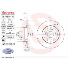15 482 095 Bremsscheibe HA Co-Cast | MERCEDES C-Klasse 13 | 08.D530.13