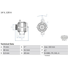 Lichtmaschine | FORD,VOLVO | 0 986 049 670