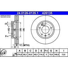 Bremsscheibe Kia P. Carnival 2,5-3,5 01-06 | 24.0126-0135.1