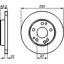 Bremsscheibe VA | MERCEDES W124 89 | 0 986 478 525