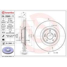 Bremsscheibe VA | HYUNDAI Santa Fe 18 | 09.D990.11