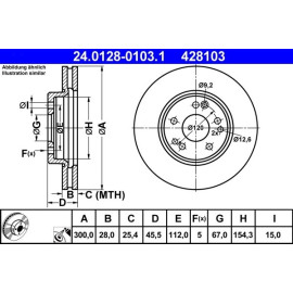 Bremsscheibe Db P. W124/W201/R129 2,5-6,0 89-01 24.0128-0103.1