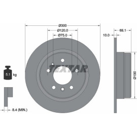 Textar Bremsscheibe 92042600 Textar Bremsscheibe 92042600