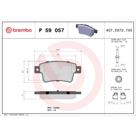 BREMBO Bremsklötze HA P 59 057