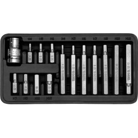 Bitsatz Hex 15-Tlg. Metallkasten YT-0413