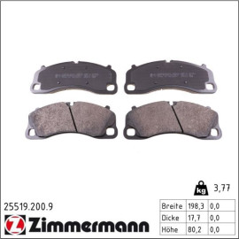 ZIMMERMANN Bremsbeläge 25519.200.9