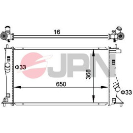 JPN Kühler Motorkühlung 60C9027-JPN
