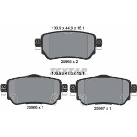 Bremsbelagsatz Nissan T. Qashqai/X-Trail 1.2-1.6 13 2596501