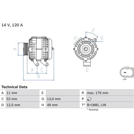 Lichtmaschine 0 986 082 220