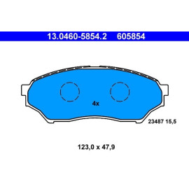 ATE Bremsbelagsatz 13.0460-5854.2 ATE Bremsbelagsatz 13.0460-5854.2