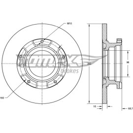 TOMEX brakes Bremsscheibe TX 72-17