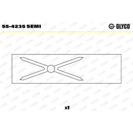 GLYCO Lagerbuchse, Pleuel 55-4235 SEMI